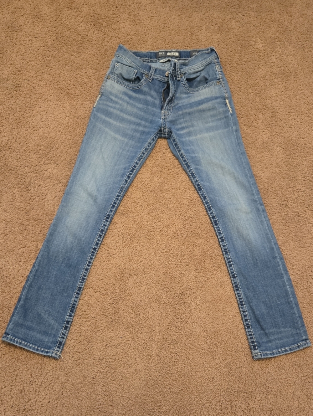 BKE Jake Straight Leg Jeans in Light Blue